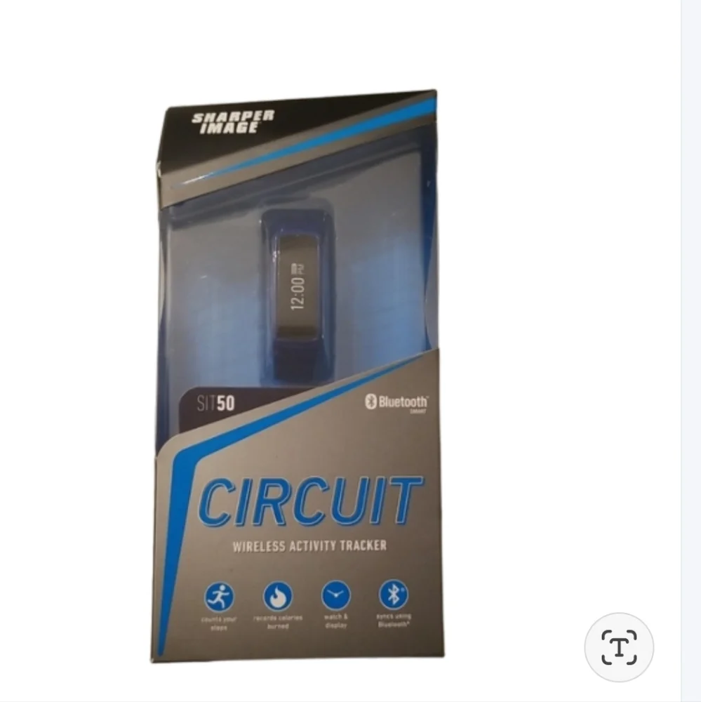 NEW Sharper Image Circuit SIT50 Bluetooth Wireless Activity Tracker Blue